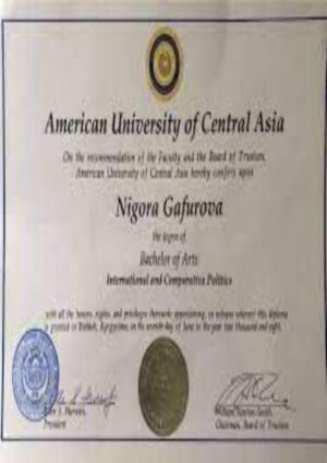 Buy Degree From the American University of Central Asia
