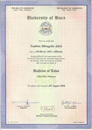 Buy Degree From Université de Buéa