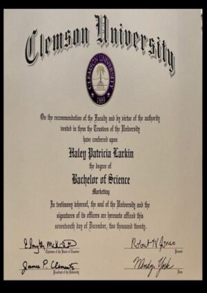 Buy college degree from The Clemson University