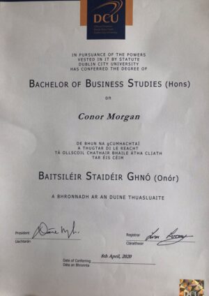 Buy college degree from the Dublin City University