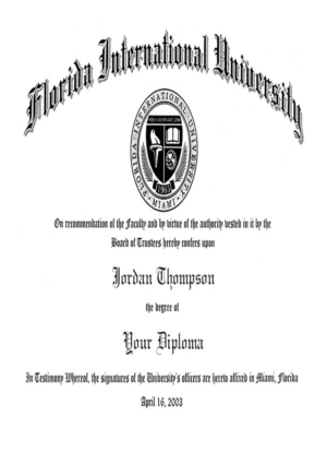 Buy college degree from The Florida International University
