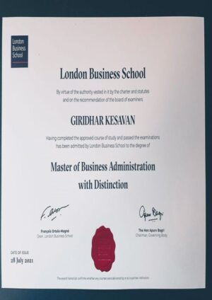 Buy college degree from the London Business School