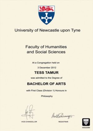 Buy college degree from the Newcastle University