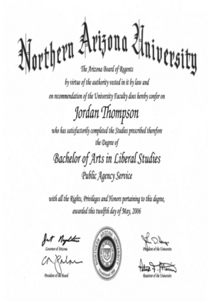 Buy college degree from The Northern Arizona University