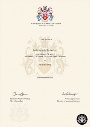 Buy college degree from the Northumbria University