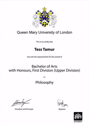 Buy college degree from the Queen Mary University of London