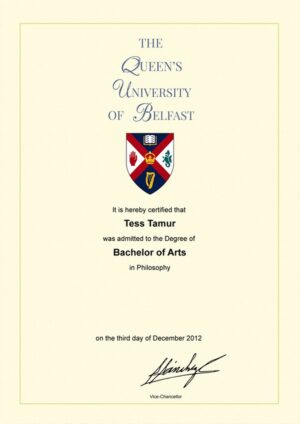 Buy college degree from the Queen's University Belfast