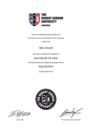 Buy college degree from the Robert Gordon University