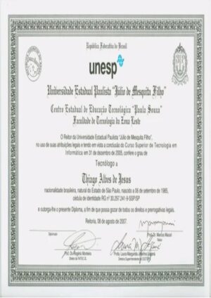 Buy college degree from the Universidade Estadual Paulista