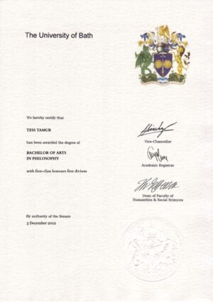 Buy college degree from The University of Bath