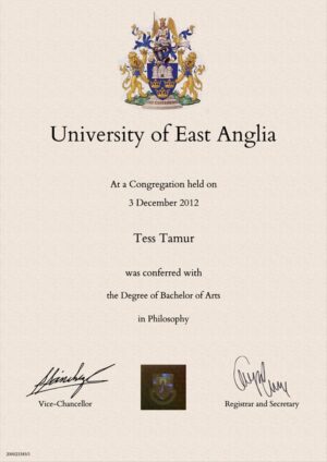 Buy college degree from The University of East Anglia