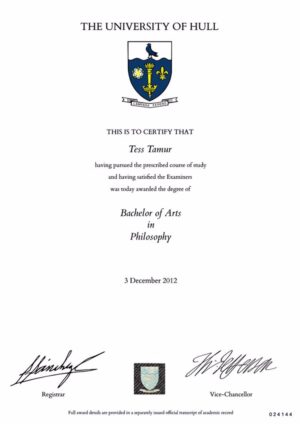 Buy college degree from The University of Hull