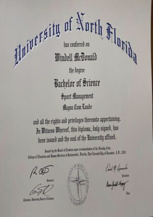 Buy college degree from The University of North Florida