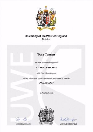 Buy college degree from The University of the West of England