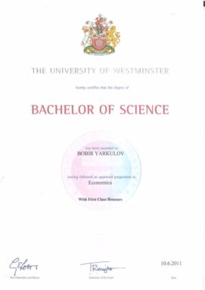Buy college degree from The University of Westminster