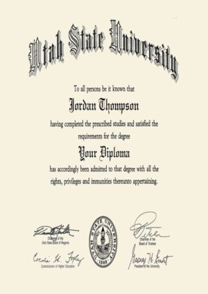 Buy college degree from The Utah State University