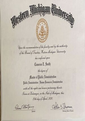 Buy college degree from The Western Michigan University
