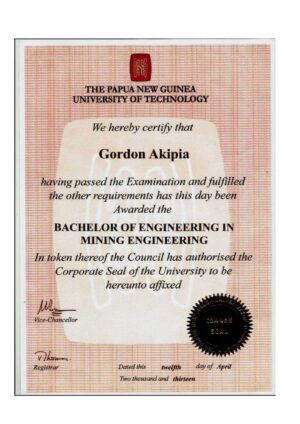 Buy college degree from the Papua New Guinea University of Technology