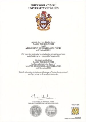 Buy college degree from The University of Wales