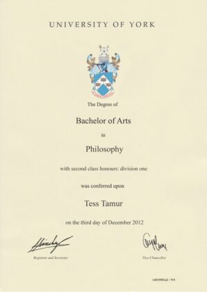 Buy college degree from The University of York