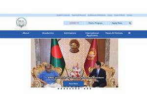 BRAC University's Website Screenshot