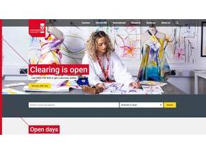Staffordshire University's Website Screenshot