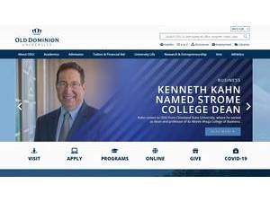 Old Dominion University's Website Screenshot